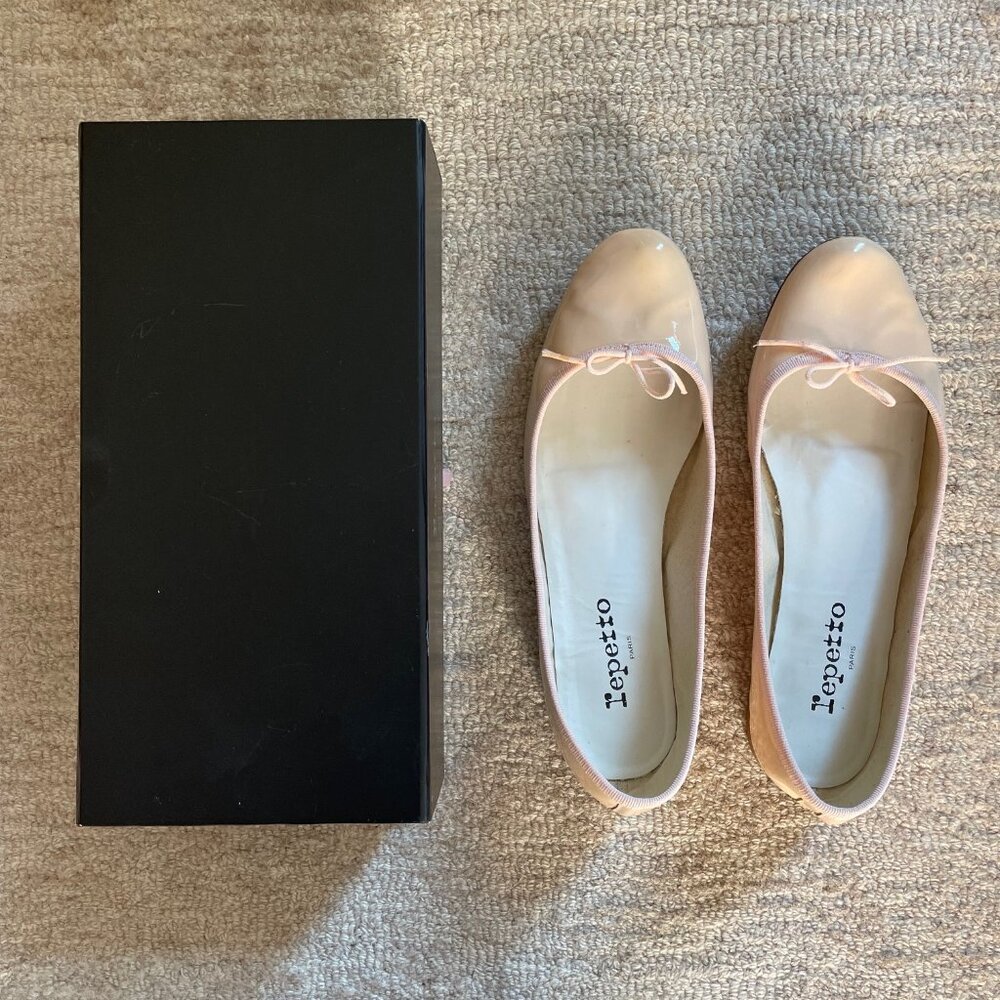 Repetto Cendrillon Ballet Flats Pink Patent Leather sz 41